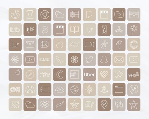 Custom Icons Aesthetic, Pink Ios, Vintage App, Ios App Design, Beige Icons:), Minimalist Icons, Simple Designs To Draw, Muted Pink, Ios App Icon Design