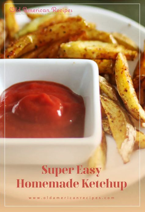 A mind boggling easy ketchup recipe. Home Made Ketchup Recipe, Home Made Ketchup, Ketchup Recipes, Apple Cider Vinager, Ketchup Recipe, Homemade Ketchup, Vinegar And Honey, American Recipes, Allergy Friendly Recipes