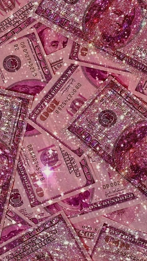 Pink Money Wallpaper, Pink Walpaper, Sparkly Iphone Wallpaper, Pink And Gold Wallpaper, Arte Glitter, Pink Money, Money Background, Money Wallpaper, Pink Glitter Wallpaper