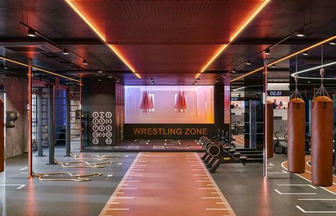 #wrestling #boxinghall #interiordesign #fitnessdesign Boxing Interior Design, Boxing Gym Design, Fitness Design Gym, Gym Background, Gym Group, Dream Gym, Gym Design Interior, Boxing Classes, Gym Club