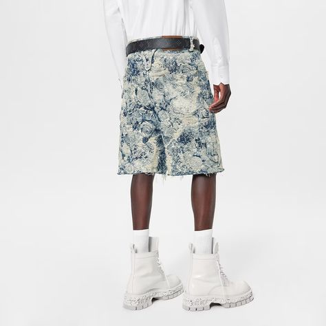 Carpenter Denim Shorts - Ready to Wear | LOUIS VUITTON Louis Vuitton Shorts, Flowers Tapestry, Flower Tapestry, Lv Monogram, Louis Vuitton Official, Men's Collection, Latest Design, Work Wear, Fitness Models