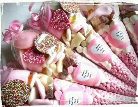 Pre filled large wedding favour hen party sweet cones party bags PERSONALISED in Home, Furniture & DIY, Celebrations & Occasions, Party Supplies | eBay Hen Party Favours, Hen Party Bags, Baby Shower Favours, Wedding Flip Flops, Hen Party Gifts, Sweet Cones, Large Wedding, Blue Baby Shower, Large Weddings