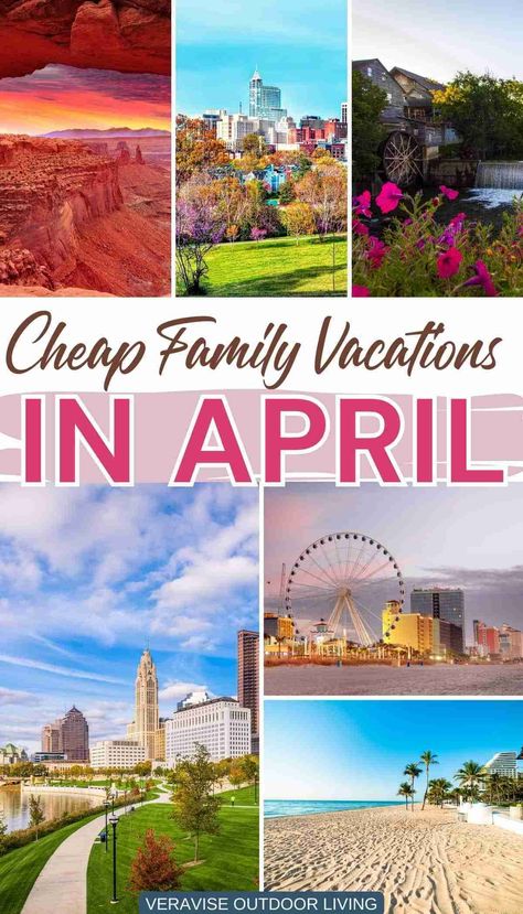 You don't have to spend much to enjoy a spring break vacation with the whole family. Check out this list of cheap family vacations in April that you and your pocket will surely love! Budget Beach Vacation, Spring Break Destinations Families, Cheap Family Vacations, Cheap Places To Visit, Family Spring Break, Myrtle Beach Resorts, Spring Break Beach, Spring Break Vacations, Vacations In The Us