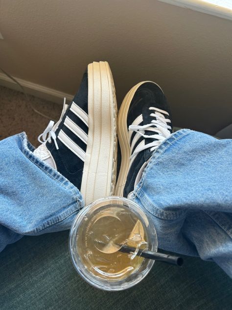 ADIDAS GAZELLE BOLD SHOES black & white  cool girl shoes fall shoes trending sambas shoe ideas Adidas Gazelle Bold Black Outfit, Adidas Gazelle Bold Black, Adidas Bold Gazelle, Gazelle Bold Shoes, Black Gazelles, Adidas Bold, Adidas Gazelles, Adidas Gazelle Bold, Gazelle Bold