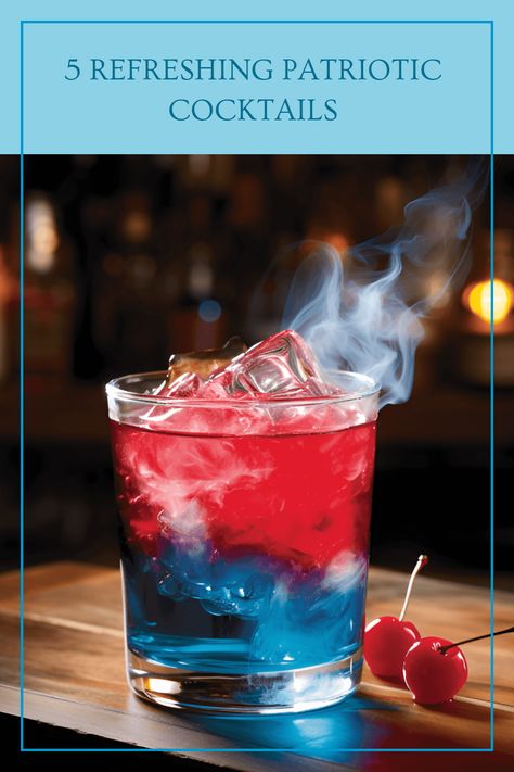 Delight in these delightful concoctions perfect for Fourth of July and Memorial Day festivities! Red And Blue Cocktails, 4th Of July Cocktail Recipes, Patriotic Cocktails 4th Of July, Red White Blue Cocktails, Patriotic Drinks Alcohol, Memorial Day Drinks, Memorial Day Cocktails, Red White Blue Cocktail, Red White And Blue Drinks