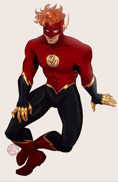 Flash Suit Redesign, The Flash Concept Art, Flash Suit Design, Flash Oc, Flash Redesign, Speedster Suit Designs, Dc Superheroes Art, Cat Pokemon, Flash Comics