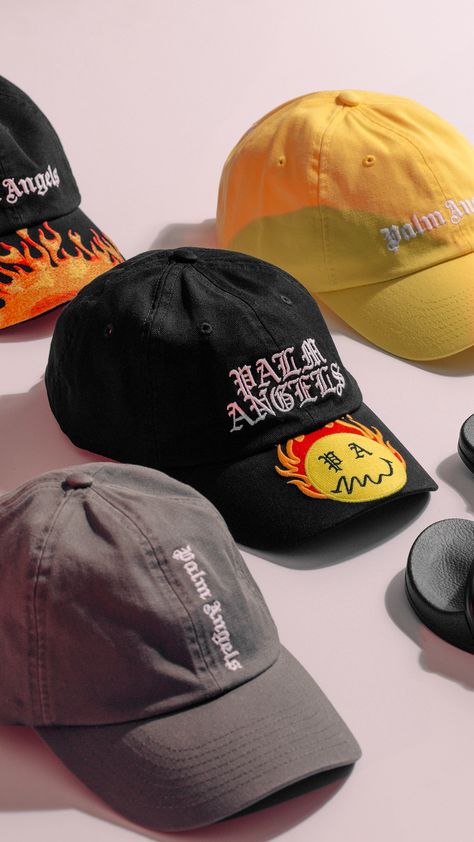 Palm Angels Cap, Upscale Streetwear, Streetwear Caps, Cap Store, Streetwear Hats, Visual Clothing, Dope Hats, Angel Outfit, Personalized Hats