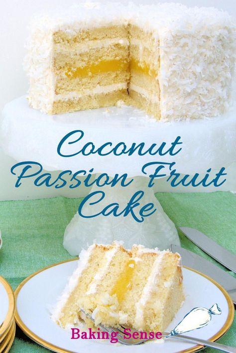 Cake Chorizo, Passion Fruit Cake, Fruit Curd, Homemade Wedding Cake, Passion Fruit Curd, Passionfruit Recipes, Cake Light, Homemade Birthday Cakes, Cake Vegan