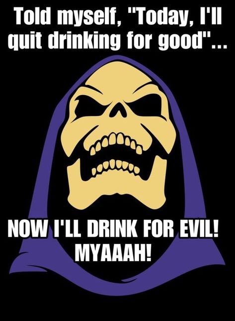 Skelator Pic, Skeletor Quotes, Wine Funny, Nerd Jokes, Dnd Funny, Nerd Humor, Band Humor, Dark Memes, Bar Art