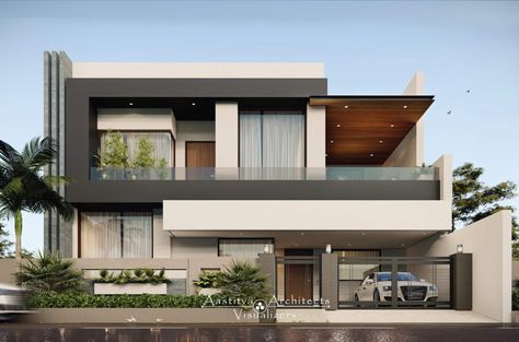 16 simply inspiring contemporary elevation for your next home. - Aastitva Modern Elevation Design, Modern Bungalow Exterior, Modern Elevation, 2 Storey House Design, House Outer Design, Small House Elevation, Contemporary House Exterior, Small House Design Exterior, Small House Elevation Design