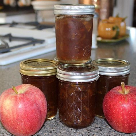 Mommy's Kitchen, Apple Pie Jam Cook Apples, Apple Jam Recipe, Apple Pie Jam, Apple Jam, Just A Pinch Recipes, Cooked Apples, Butter Spread, Jam Recipe, Just A Pinch