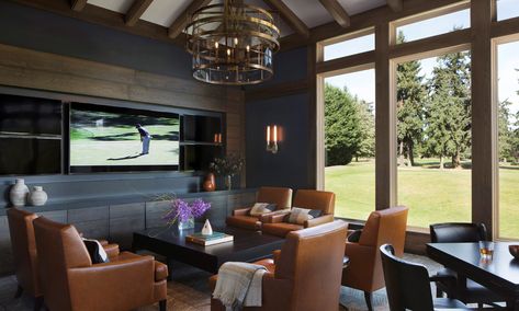 Overlake Country Club Unveils a Modern New Design - Medina Washington, Country Club Design, Golf Bar, Clubhouse Design, Golf Clubhouse, Farm Design, Lounge Design, Porsche Boxster, Modern Country