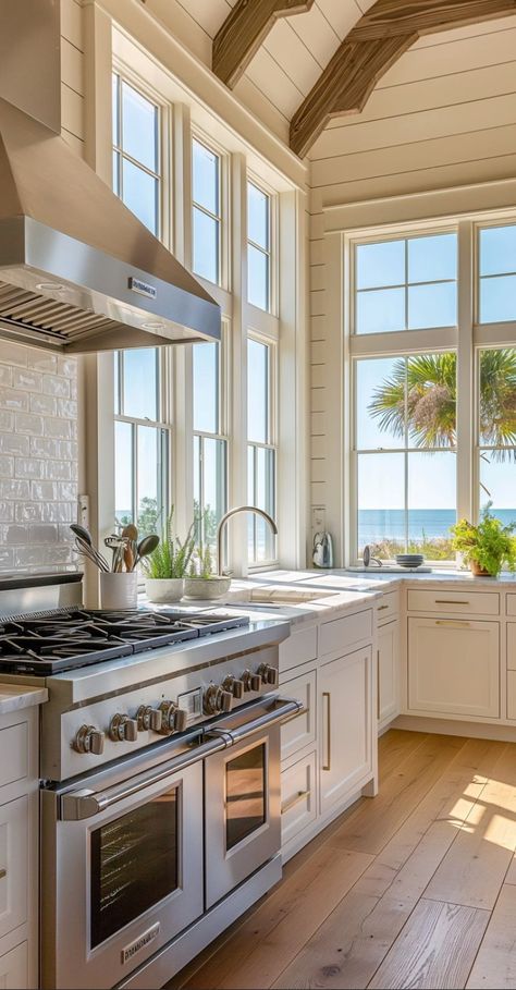 Modern Coastal Kitchen, Coastal Kitchens, Coastal Kitchen Decor, Dream Beach Houses, Kitchen Decor Ideas, Coastal Kitchen, Dream Beach, Classy Cars, Next Home