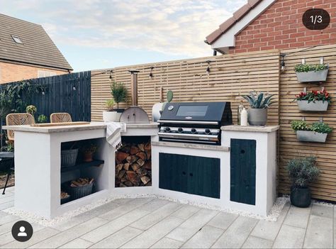 Backyard Kitchen Ideas, Small Outdoor Kitchens, Backyard Patio Furniture, Outdoor Bbq Area, Modern Outdoor Kitchen, Outdoor Kitchen Plans, Build Outdoor Kitchen, Outdoor Bbq Kitchen, Outdoor Kitchen Ideas