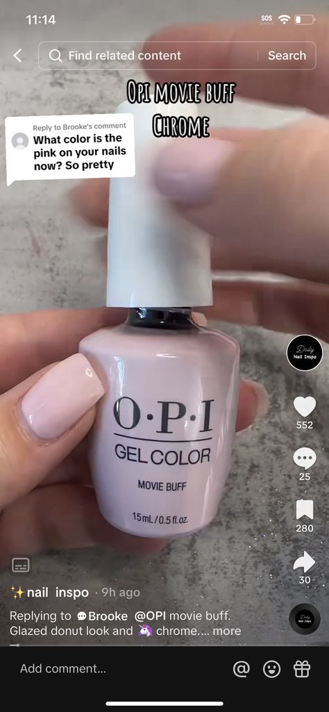 Opi Movie Buff Gel, Movie Buff Opi, Opi Movie Buff, Feminine Nails, Nail Dipping Powder Colors, Opi Gel Nails, Lovely Nails, Pedicure Designs, Nail Jewels