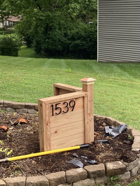 Large Well Cover Ideas Outdoor, Cover For Well Pump, How To Hide A Well In Your Yard, Wellhead Cover Ideas, Electrical Box Landscaping, Gas Meter Cover Ideas Outside, Yard Address Sign Ideas, Well Head Cover Ideas Diy, Landscaping Around Utility Boxes