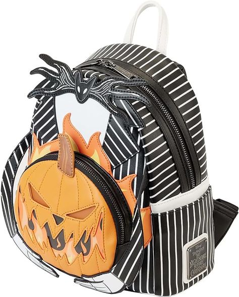 Loungefly Nightmare Before Christmas Jack Pumpkin Head Double Strap Shoulder Bag Jack Pumpkin, Jack Skellington Pumpkin, The Pumpkin King, Pop Disney, Pumpkin King, Mini Mochila, Nightmare Before Christmas Jack, Loungefly Bag, Light Backpack