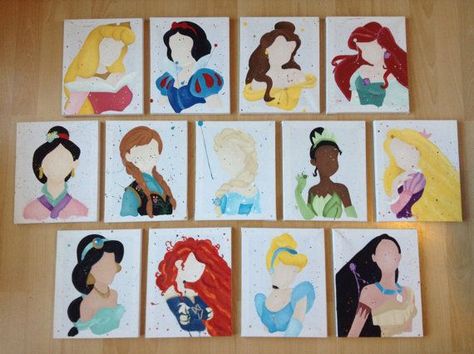 Interesting Disney princess art Disney Canvas Paintings, Craft Drawing, Princess Painting, Disney Drawing, Disney Canvas Art, Disney Canvas, Disney Paintings, Cute Canvas Paintings, Ideas Craft