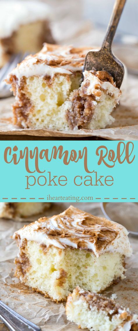 Cinnamon Roll Wallpaper, Cinnamon Roll Poke Cake, Weight Watcher Desserts, Poke Cake Recipe, Coconut Dessert, The Best Dessert, Poke Cake Recipes, Brownie Desserts, Poke Cakes