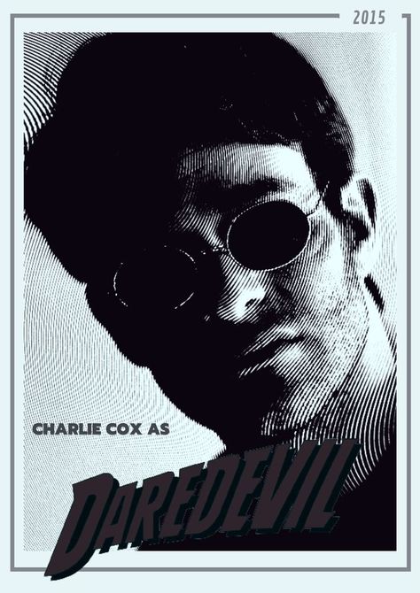 charlie cox as daredevil poster Daredevil Poster, Movie Poster Project, Charlie Cox, Film Poster Design, Vintage Poster Design, Graphic Poster Art, Marvel Posters, Alternative Movie Posters, Movie Wallpapers