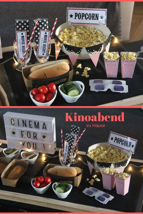 Kino Date, Marriage Inspiration, Hollywood Party, Horror Nights, Party Inspiration, Bday Party, Movie Night, Party Time, Popcorn