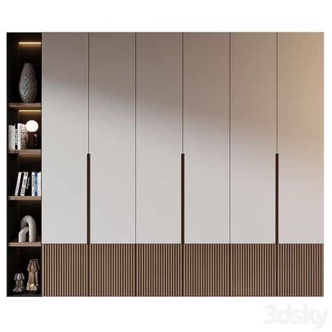 Wardrobe Modern Design Bedrooms, Mdf Wardrobe Design Bedroom, Wardrobe Display Cabinet, Full Wall Wardrobe Design, Wall Cupboards Design, Veneer Wardrobe Design, Full Height Wardrobe, Modern Wardrobe Ideas, Wood Wardrobe Design