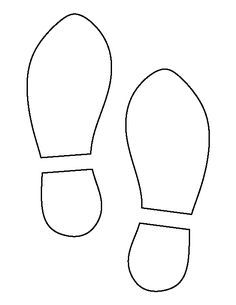 Shoe print pattern. Use the printable outline for crafts, creating stencils, scrapbooking, and more. Free PDF template to download and print at http://patternuniverse.com/download/shoe-print-pattern/ Shoe Print Template, Shoe Template Printable Pattern, Shoe Template Printable, Shoe Stencil, Shoe Prints, Printable Outline, Spy Birthday Parties, Coloring Crafts, Verses For Kids