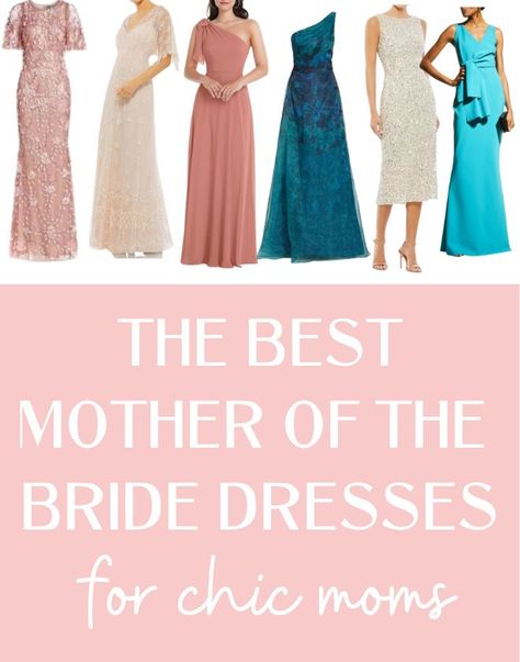 The best dresses for a mother of the bride or groom to wear to the wedding. Chic mother of the bride dresses for young moms who want to look great! #motherofthebride #weddingplanning #brides #bride Celebrity Mother Of The Bride Dresses, Mom Of The Bride Dresses Summer, Flattering Mother Of The Bride Dresses, Petite Mother Of The Bride Dresses Long, Youthful Mother Of The Bride Dresses, Non Matronly Mother Of The Bride Dresses, Mother Of The Bride Dress Color Guide, Mother Of The Bride Dresses Canada, Mother Of The Bride Dresses Petite