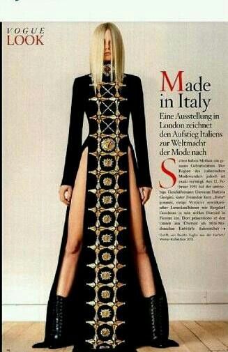 Fausto Puglisi Germany Vogue April 2014 I gasped and then i stared lol Fausto Puglisi, Women's Fashion, Dresses With Sleeves, Germany, Long Sleeve Dress, Vogue, London, Long Sleeve