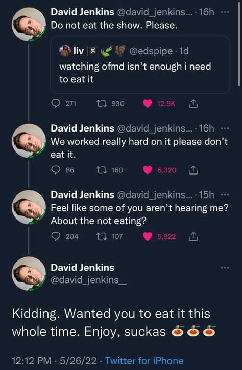 David Jenkins Ofmd, David Jenkins, Fandom Jokes, Fandoms Unite, Gay Humor, Taika Waititi, Fandom Funny, Nerd Alert, Superwholock