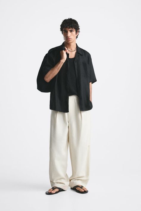 Men's Pants | ZARA United States Wide Pants Outfit, Classy Pants, Man Trousers, Oversize Outfit, Denim Inspiration, Quick Outfits, Pinstripe Suit, Straight Fit Jeans, Zara Man