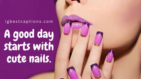 90 Unique Nail captions for Instagram Nail Captions, Nail Quotes, Plain Nails, Nail Pops, Captions For Instagram, Funny Phrases, Fabulous Nails, Unique Nails, Classy Nails