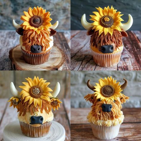 Cowgirl Cupcakes, Country Birthday Cakes, Horse Cupcakes, Western Birthday Cakes, Cow Birthday Cake, Cowgirl Cookies, Cow Cupcakes, Cowgirl Cakes, Sunflower Cupcakes