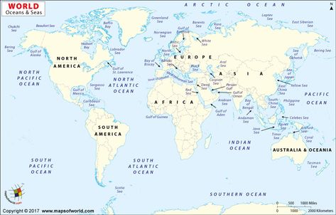 Map Of Continents, World Geography Map, World Map Continents, Sea Map, Continents And Oceans, Geography Map, Southern Ocean, World Water, Arctic Ocean