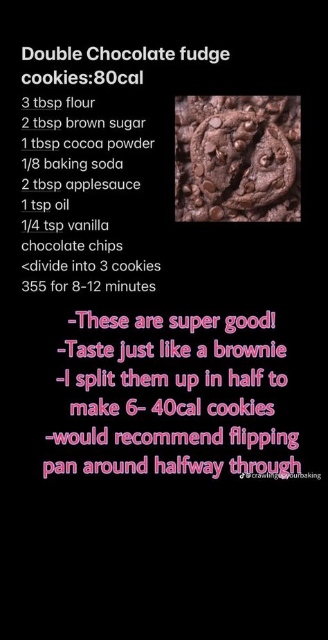 Low Cal Recipe, Low Cal Chocolate, Low Calorie Baking, Food Calorie Chart, Cocoa Powder Recipes, Low Cal Dessert, Healthy Oatmeal Cookies, Chocolate Recipes Homemade, Healthy Low Calorie Meals