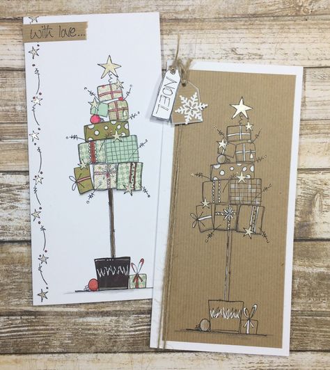 Hantverk Diy, Paper Artsy, Christmas Doodles, Christmas Card Art, Homemade Christmas Cards, Watercolor Christmas Cards, Christmas Card Crafts, Diy Christmas Cards, Christmas Drawing