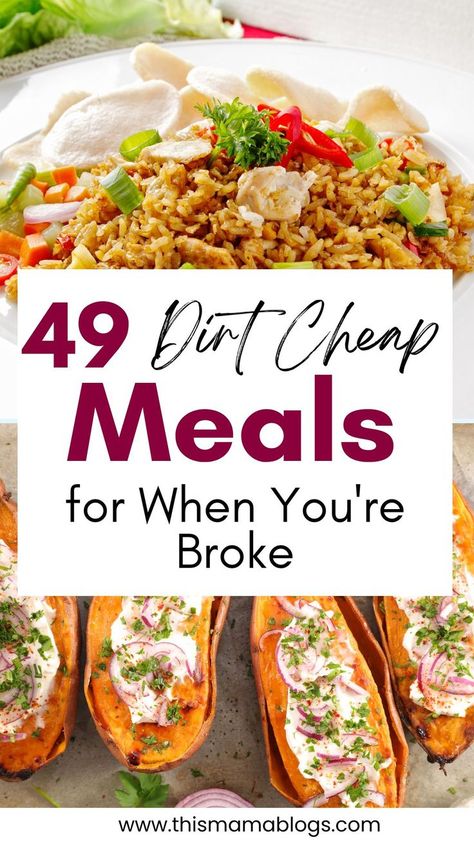 fried rice Cheap Healthy Dinners, Dirt Cheap Meals, Low Budget Meals, Cheap Meal Plans, Frugal Cooking, Cheap Family Meals, Eat On A Budget, Meal Planning Menus, Budget Family Meals