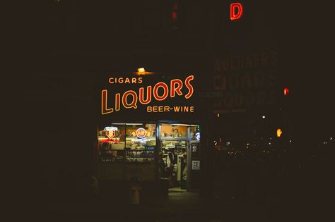 San Francisco liquor store signage Liquor Store Aesthetic, Liquor Branding, Night Time Aesthetic, Signage Photography, Street Film, Store Aesthetic, Time Aesthetic, Store Signage, Store Sign