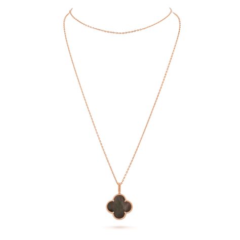 Magic Alhambra long necklace, 1 motif, pink gold, gray mother-of-pearl. Cleef And Arpels Jewelry, Alhambra Pendant, Van Cleef And Arpels Jewelry, Van Cleef & Arpels, 18k Gold Bracelet, Van Cleef And Arpels, 18k Gold Earrings, Long Necklaces, Fragrance Gift