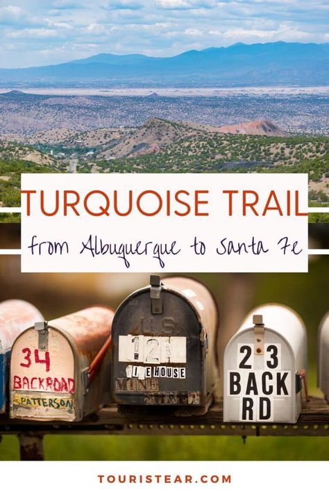 Best Things To Do on Turquoise Trail from Albuquerque to Santa Fe, NM Things To Do In Santa Fe, Things To Do In Santa Fe New Mexico, Sante Fe New Mexico, New Mexico Vacation, Sisters Trip, New Mexico Road Trip, Travel New Mexico, Santa Fe Trail, Road Trip Map