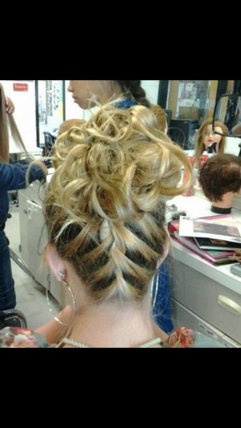 Fun!;) French Braid Wedding, Reverse Braid, 70 Hairstyles, Braid Wedding, Braid Updo, Pageant Hair, Braided Updo Wedding, Wedding Updos, Hairstyle Gallery