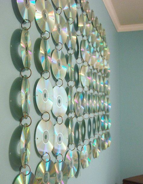 Beautiful DIY Wall Hanging Ideas. - Best Out of Waste Small Teen Room, Festival Stage, Cd Wall, Cd Diy, Stage Ideas, Diy Wand, Youth Room, Cd Crafts, Dj Set