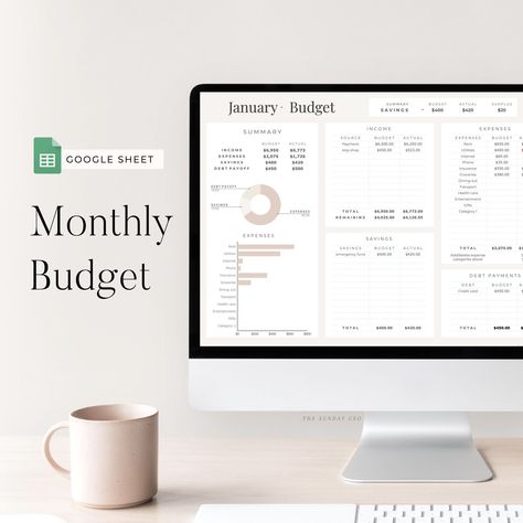 Monthly Budget Spreadsheet GOOGLE SHEETS Financial Planner Template, Budget Dashboard - Etsy Canada kidplannerprintable #printableplannershop #travelplannerjournal #businessplannerprintables. Excel Budget Spreadsheet Templates Personal Finance, Financial Planner Template, Budget Dashboard, Monthly Dashboard, Financial Budget Planner, Excel Budget Spreadsheet, Budget Spreadsheet Template, Budget Template Free, Monthly Budget Spreadsheet