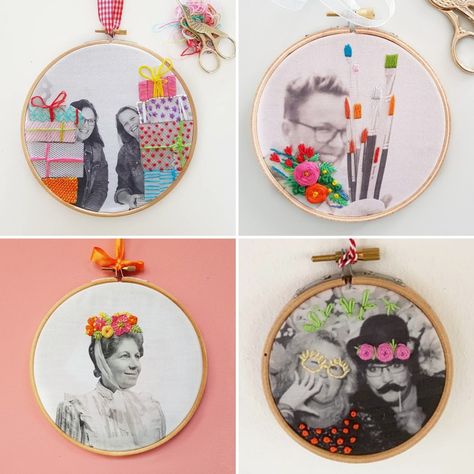 Borduur op je eigen foto in deze workshop! Altered Portraits, Embroidery Photography, Embroidered Photos, Embroidered Photo Art, Photo Embroidery, Handpainted Tote Bags, Portrait Embroidery, Embroidered Photo, Embroidery Cards