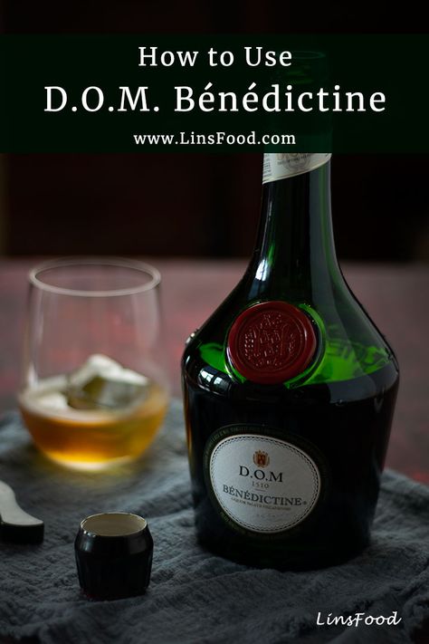 D.O.M. Bénédictine, a review and how to use it. An aromatic drink with a romantic and mysterious past that makes great cocktails, whatever the season! #benedictine, #liqueurs, #linsfood Boozy Recipes, Fantastic Recipes, Kitchen Basics, Gin Recipes, Vegan Drinks, Refreshing Drinks Recipes, Drinks Alcohol, Festive Drinks, Mocktail Recipe