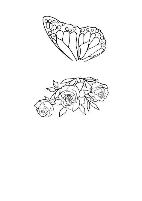 Simple Heart Tattoos, Butterfly Tattoo Cover Up, Rose Drawing Tattoo, Butterfly Tattoos For Women, Petite Tattoos, Cute Little Tattoos, Tasteful Tattoos, Old School Tattoo Designs, Tattoo Stencil Outline