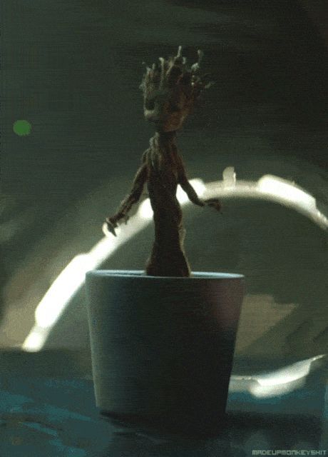 Groot In Pot, Baby Groot Dancing, Groot Dancing, Marvel Gif, Animiertes Gif, Gif Disney, Dancing Baby, Baby Groot, Movies And Series