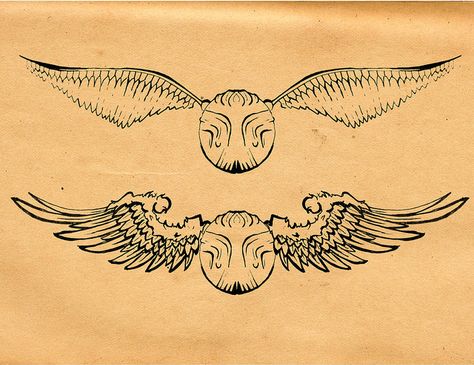 OMG OMG OMG. Maybe I want this on my collar bones. After all, I wanted wings on my chest/collar bones. Quidditch Tattoo Golden Snitch, Tattoo Underbust, Golden Snitch Tattoo, Snitch Tattoo, Harry Potter Snitch, Hp Tattoo, Potter Tattoo, Underboob Tattoo, Harry Potter Tattoos