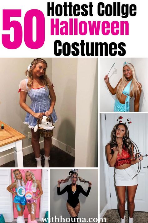 Are you looking for the cutest and hottest college Haloween costumes for college girls this year? These are the best and unique Halloween costumes girls are obsessed over. Easy Last Minute Costumes, College Halloween Party, Unique Couple Halloween Costumes, College Halloween Costumes, Trio Halloween Costumes, Halloween Costumes College Girls, Witch Halloween Costume, College Halloween, Unique Halloween Costumes