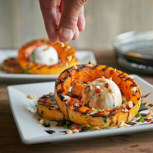 Search Results | Sur La Table Grilled Butternut Squash, Balsamic Reduction Recipe, Roasted Hazelnuts, Farmers Market Recipes, Baking With Honey, Balsamic Reduction, Chicken Sweet Potato, Butternut Squash Recipes, How To Roast Hazelnuts